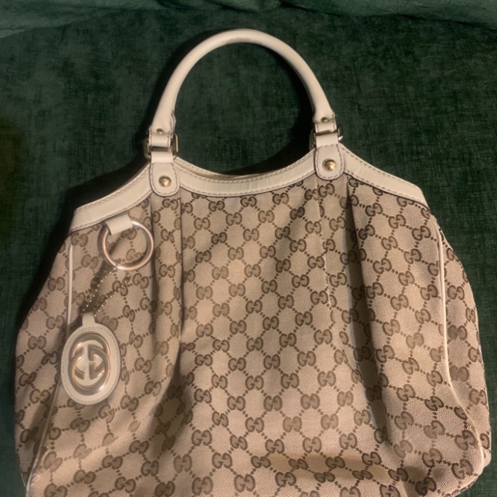 Gucci Brown and tan color Shoulder Bag with Iconic Design